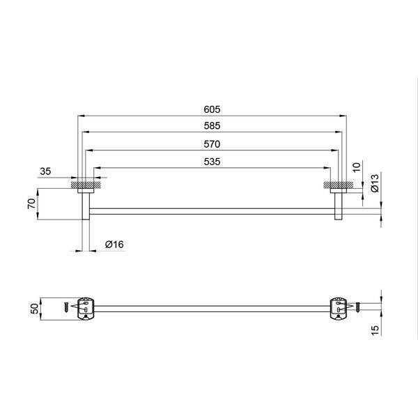 Аксесуар Liberty СRМ 1124 тримач для рушника QT SD00031719 фото