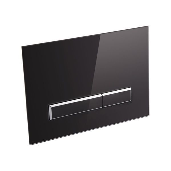 Qtap Nest Клавіша лінійна Black glass 175х245х4mm SD00038769 фото
